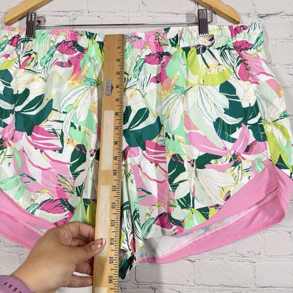 Athletic Shorts Women Plus Size XXL Multicolor Vibrant Colors Gym Run Lined Dry - Picture 8 of 10